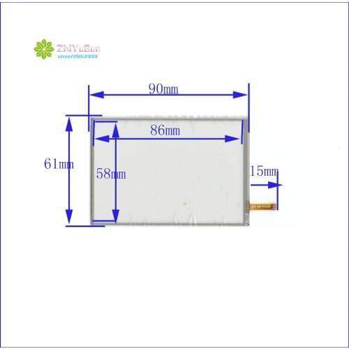 NEW XWT410 3.8inch 4 line change 6 lines Car DVD touch screen panel 90*61 TouchSensor FreeShipping 90mm*61mm