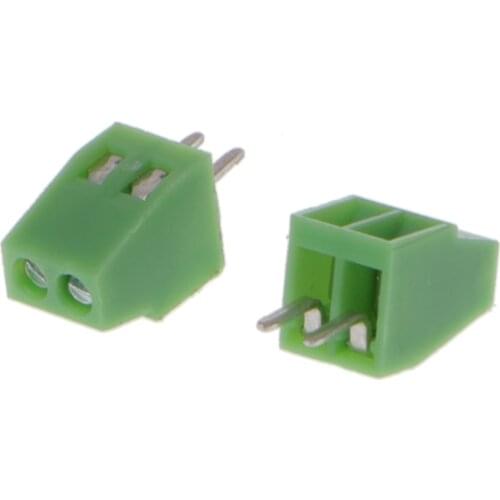 OOTDTY 10pcs PCB Universal Screw Terminal Blocks Connector 2.54MM Pitch PCB Mount Screws 2Pin-10Pin