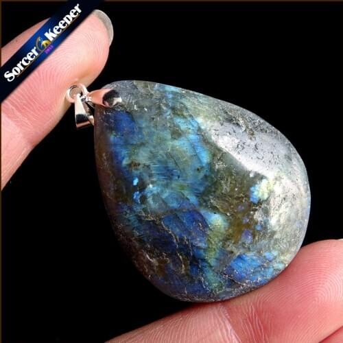 Women & Men Fashion Jewelry Pendants Necklaces With Chain Wholesale Labradorite Moonstone Quartz Stone Colares Femininos YS960
