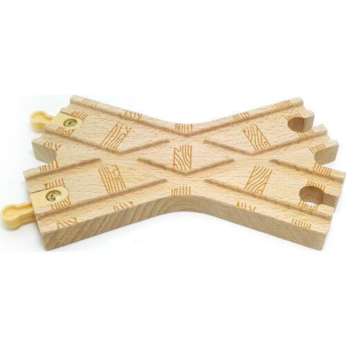 P32 X-shaped pattern exquisite railway track Compatible with wooden train track , Track game Special accessories scarcity
