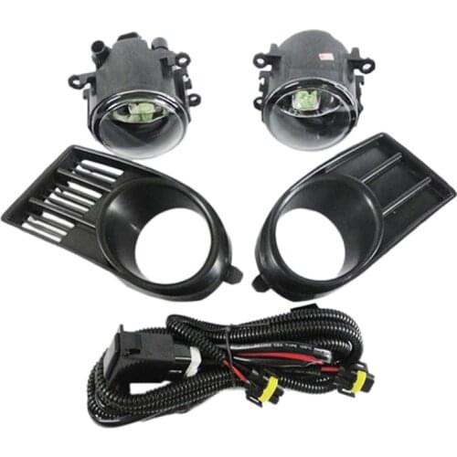Front Bumper Fog Lights Fog Lamp Cover with Bulb H11 Switch Wire Bezel for Suzuki Swift 2006 2007 2008 2009 2010