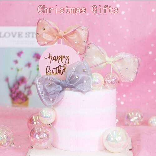 Bubble Ball Cake Decor Bowknot Transparent Ball Symphony Baking Dress Up Supply