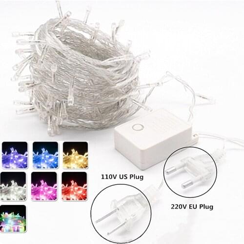 400LED 50M String Light Christmas/Wedding/Party Decoration Lights Garland Garden Outdoor Waterproof Decor Led Lamp EU/US Plug