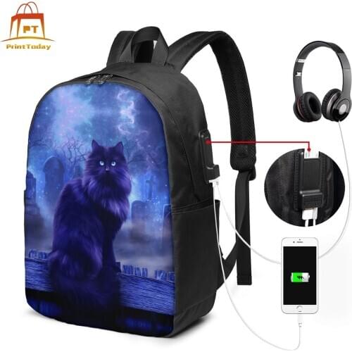 Galaxy Cat Backpack Galaxy Cat Backpacks Sports Men - Women Bag Student Print Trending High quality Bags