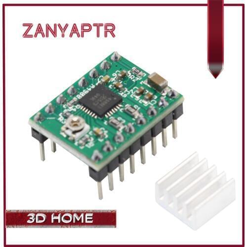 10Pcs/lot 3D Printer Reprap Stepper Driver A4988 Stepper Motor Driver Module with Heatsink