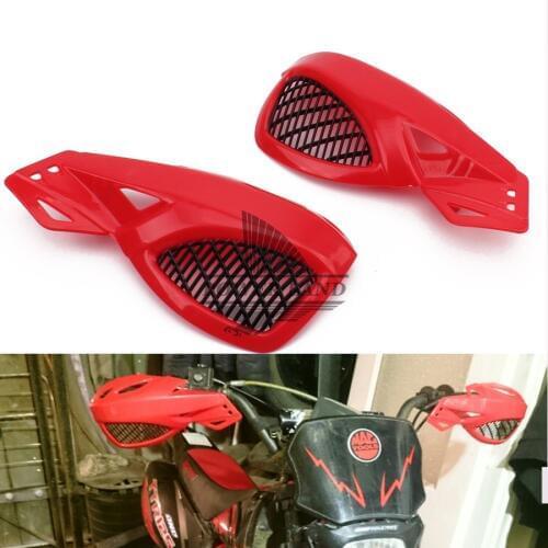 Motorcycle Brush Grid Bar Hand Guards Handguard Motorbike Parts Handle Red Guards Protector 7/8'' 22mm for Honda Yamaha Kawasaki