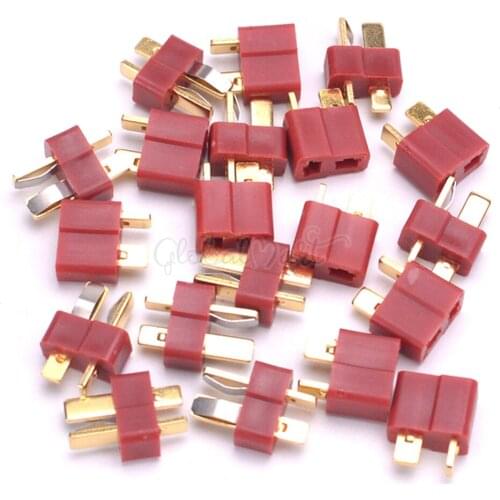 10Pairs / 20Pairs T Plug Male & Female Connectors Deans Style T-Plug For RC LiPo Battery Quadcopter