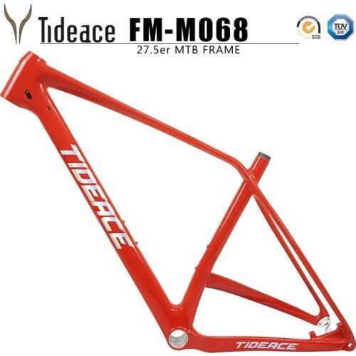 Tideace hardtail 27.5er full mtb carbon frame carbon mountain bicycle frame 27.5 plus full carbon fiber OEM boost mountain frame