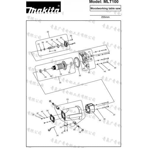 Japan MLT100 Woodworking Table Saw Components Accessories Rotor Stator Switch Shell Carbon Brush Gear Housing Original