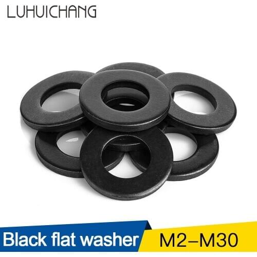 1/100pcs Plain Flat Washer M2 M2.5 M3 M4 M5 M6 M8 M10 M12 M14 M16 M18 M20 M22 M27 M30 M33 M36 Carbon Steel Washers Gaskets