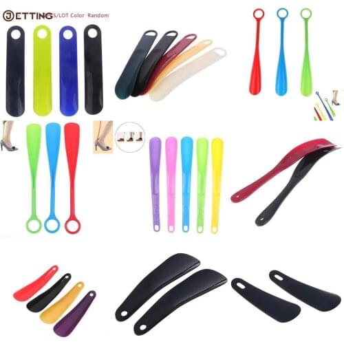 1/2pcs Pro Shoe Horns Black Plastic Shoe Horn Spoon Shape Shoehorn Shoe Lifter Flexible Shoe Lifter Shoes Accessorie