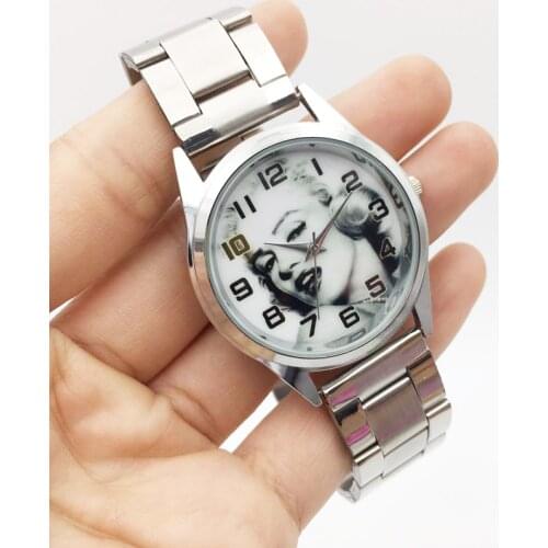 35MM Fashion 3D Cartoon Woman Watches Silver Stainless Steel Bracelet Ladies Quartz Watch Women Arabic Number relojes mujer 2019