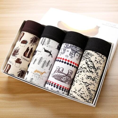 4pcs/lot Sexy underwear men Camouflage printed boxers men boxers panties Lingerie Men underwear Shorts Boxer shorts