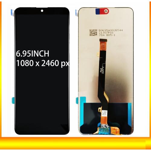 6.95Inch New LCD Original For Infinix Note 10 Pro X695 / Note 10 x693 LCD Display Touch Screen Digitizer Replacement