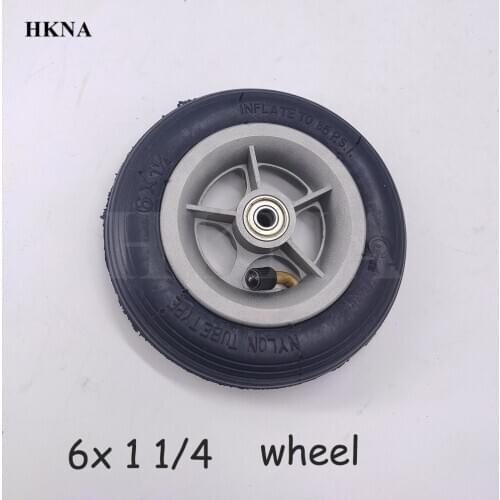 6x1 1/4 Pneumatic Tires Wheels 6*1 1/4 Inflation Wheel for 6 Inch Wheelchair Mini Electric Scooter Accessory