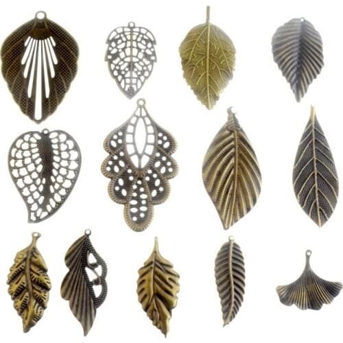 Free shipping 20Pcs Filigree Leaf Connectors Metal Crafts Decoration DIY Findings