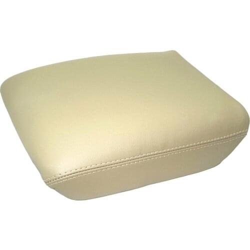 Beige Center Armrest Leather Cover For Honda Pilot 2003 2004 2005 2006 2007 2008 Car Central Armrest Box Skin Cover Sticker Trim