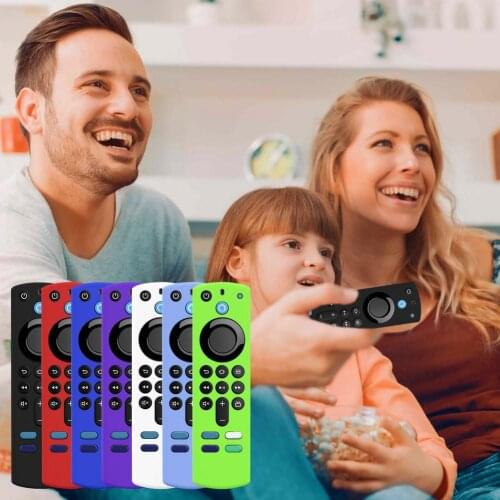 Case For Alexa Voice Remote 3rd Gen Anti Slip Shock Proof Silicone Cover For Alexa Voice Remote (3rd Gen) 2021 Remote Control