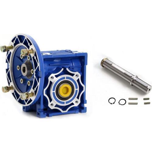 NMRV050 10:1 Worm Gear Reducer 25mm Output Shaft for 3 Phase 380v or Single/2 Phase 220v 4 Pole 2400RPM 550w Asynchronous Motor