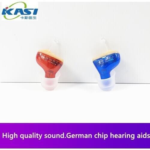 Digital Hearing Aid New Left and Right Ear Hearing Amplifier Elderly Small Mini Convenient Battery Leisure Red Blue Hearing Aids