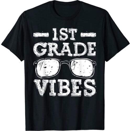 Back To School 1st Grade Vibes Shirt, First Day Teacher kids T-Shirt School Gift Unisex Short Seeve T-shirt Womens Tops