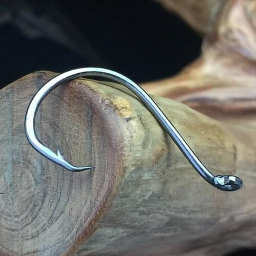 Premium Chemically Sharpened Circle Fishing Hooks Sizes 1# 1/0 2/0 3/0 4/0 5/0 20PCS/Lot Stainless Steel Gaff Hook Fishing