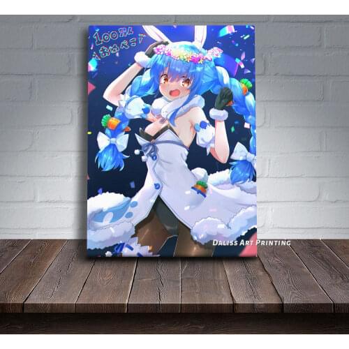 Canvas Anime Usada Pekora Pictures Home Decoration Paintings Poster HD Prints Wall Art Modular Living Room Framed