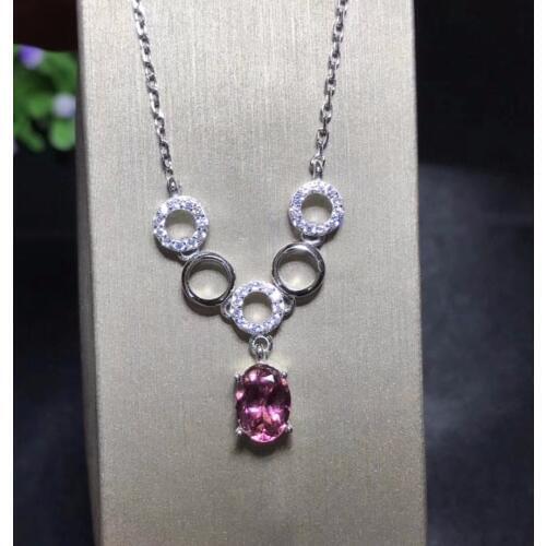 Classic natural tourmaline necklace, royal style, world famous gem, good quality, low price, 925 silver
