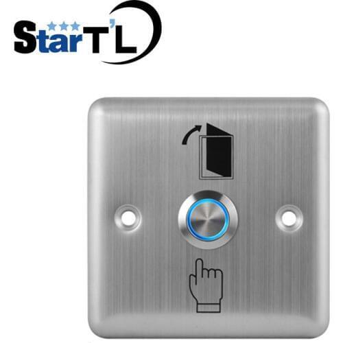 NO NC COM Square stainless steel exit button with LED Indicator Light 12V with for Access control system