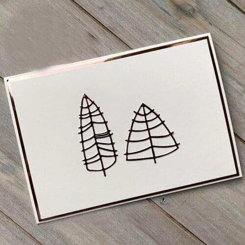 MEET HUANG 2pcs Leaves Metal Cutting Dies for Scrapbooking Album Paper DIY Card Decoration Embossing New Dies Cut 2021