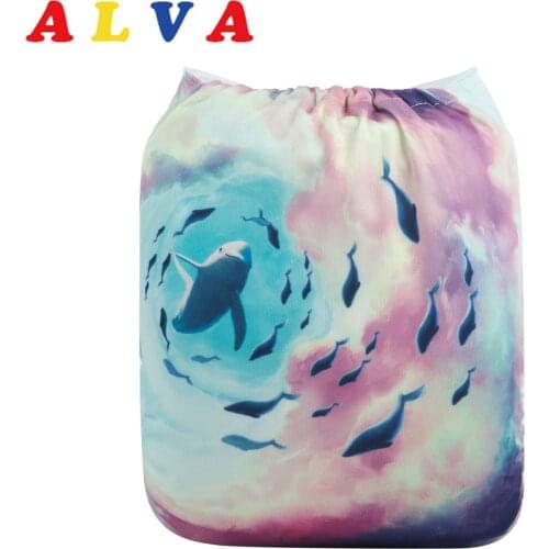 Alvababy Reusable Diaper New Positioned Modern Cloth Nappy with Insert