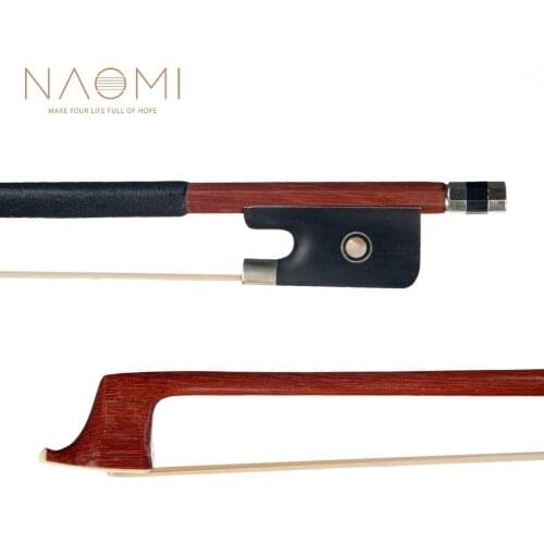 NAOMI 4/4 Size Cello Bow Brazilwood Bow Sheep Skin Grip Round Stick W/ Ebony Frog Paris Eyes Well Balance
