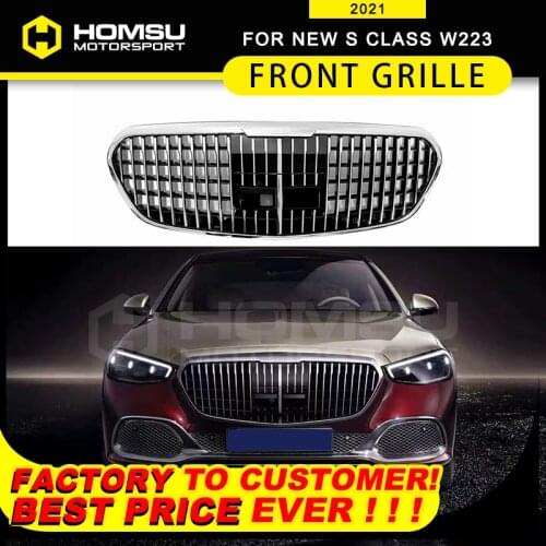 New Arrival Front Bumper Grille For Mercedez New S Class W223 Grille 2021+ Upgrading M Style Front Grille With Acc or Without