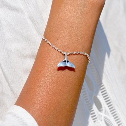 New Fashion Simple Whale Tail Bracelets for Women Jewelry Gifts