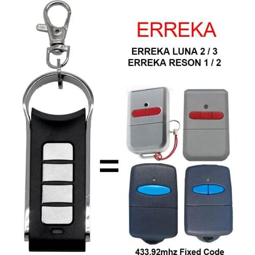 New 433.92Mhz clone garage door remote control fixed code gate command for ERREKA LUNA /ERREKA RESON1 / ERREKA RESON2