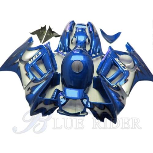 For HONDA CBR 600 F3 1995 1996 Fairings Parts CBR600F 95 96 Motorcycle Full Fairing Kit Full Bodyworks Blue Rider+ Tank Cover