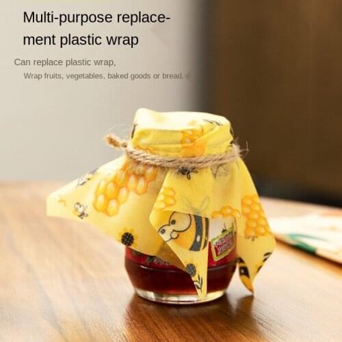 Beeswax Freshness Protection Reusable Organic Environmental Protection Fruit and Vegetable Plastic Wrap Washing Preservation