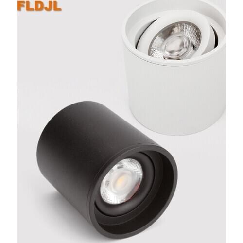 Dimmable LED spotlight 5W7W10W15W20W 110v/220v downlight angle adjustable ceiling type living room bedroom household spotlight