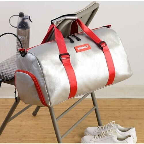 PU Leather Bag Yoga Gym Bag Fitness Shoulder Bag Cheap Women Handbag Men Sneaker Bag Workout Scooter Sportbag For Travel Fishing