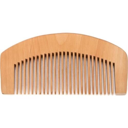 Peach Wood Comb Fine Tooth Head Massage Hair Care Beard Mustache Anti-static
