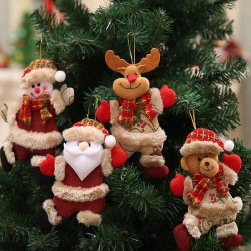 13X18 CM Merry Christmas Ornaments Santa Claus Snowman Tree Pendants Hanging Decorations Gift 12 pcs/lot DEC413