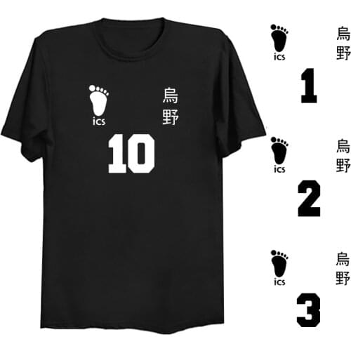 Anime Haikyuu Shirt Cosplay Costume Hinata Shoyo T-shirt Karasuno High School Volleyball Top Azuman Harajuku Men Clothing