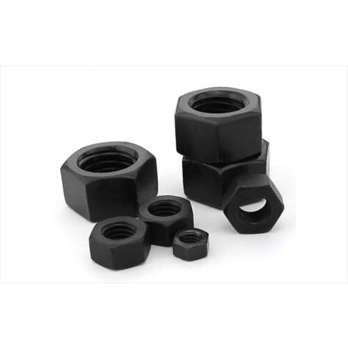 50pcs M2 M2.5 M3 M4 M5 M6 M8 Carbon Steel Black Hex Nut Hexagon Nuts Hexagonal Nut Screw Nut
