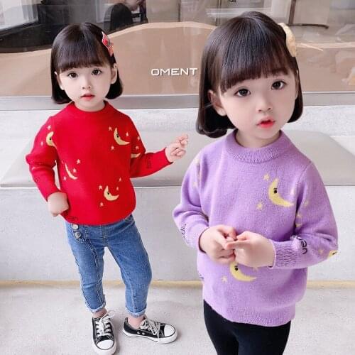 Girls Sweater Kids Babys Coat Outwear 2021 Cartoon Thicken Warm Winter Autumn Knitting Tops Pure Cotton School Childrens Cloth