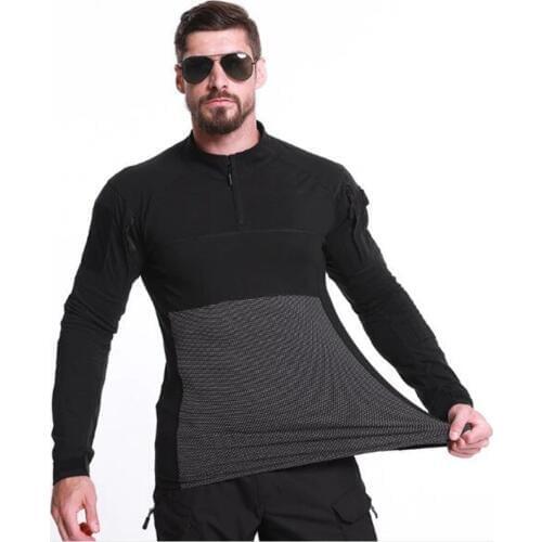 Tactical Camouflage Long Sleeve Combat Training Clothes Army Fan CS Field Shooting Military Uniform Men Outdoor Sports Shirt 5XL