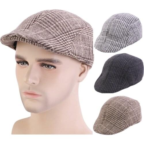 Tweed Newsboy Beret Caps Men Women Vintage Flat Cap Irish Cabbie Gatsby Outdoor Hats Brand Sun Hat Unisex Duckbill Caps Linen