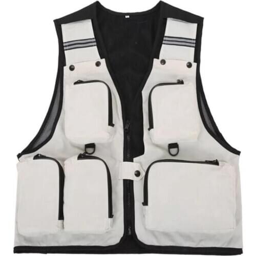 Ultra light fishing vest warm quick-drying mesh vest military tactical camping vest outdoor mens hunting clothing multi-pocket