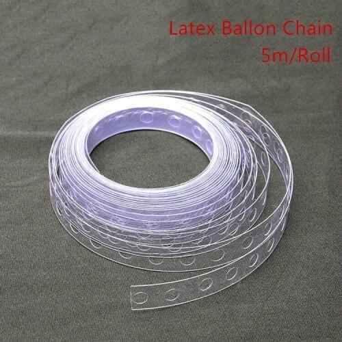 5M Air Balloons Arch Chain 410 Holes Wedding Birthday Party Decorations Balloons Accessories Plastic PVC Rubber Balloon Chain