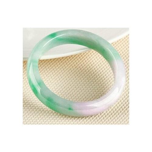 Zheru jewelry natural Burmese emerald green two-tone 54-64mm bracelet elegant princess jewelry, best for mom and girlfriend