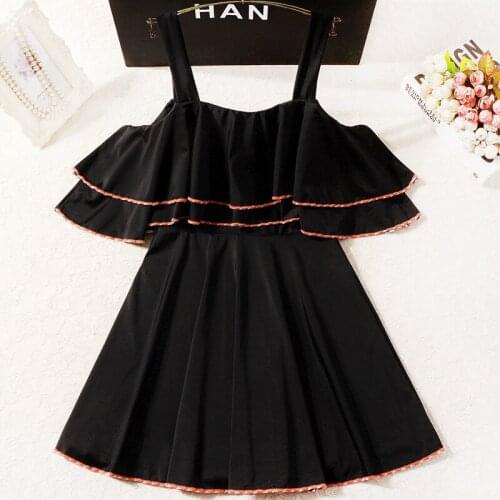 2021 Women Black One Piece Swimwear Bathing Suit Swimming Beachwear Summer Sexy Swimsuit Holiday Wear Female Swim Beach Dress